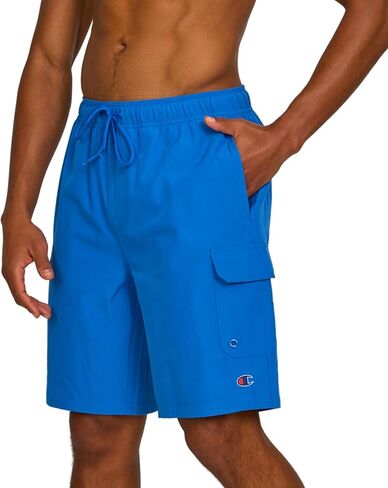 Champion Mens Swim Trunks with Mesh Liner Cargo Pocket- 9" Inseam Quick Dry Bathing Suit Board Shorts for Beach Swimming in Saudi Arabia