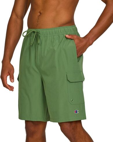 Champion Mens Swim Trunks with Mesh Liner Cargo Pocket- 9" Inseam Quick Dry Bathing Suit Board Shorts for Beach Swimming in Saudi Arabia