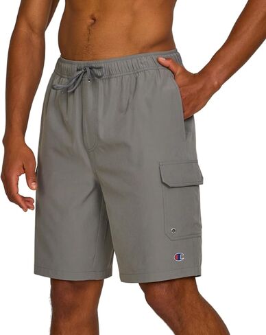 Champion Mens Swim Trunks with Mesh Liner Cargo Pocket- 9" Inseam Quick Dry Bathing Suit Board Shorts for Beach Swimming in Saudi Arabia