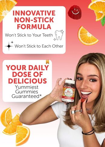 Lunakai USA Made Vitamin B12 Gummies 3000mcg، فيتامينات B12 للطاقة ودعم الدماغ والتمثيل الغذائي، ميثيل كوبالامين للبالغين والنساء والرجال، نباتي غير معدّل وراثيًا، 60 فيتامينات صمغية يومية in Kuwait