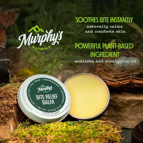 Murphy’s Naturals Insect Bite Relief Balm, Travel-Friendly, Soothes Bug Bites with Plant-Based Oil, Fast-Acting, Easy Application, 0.75oz in Kuwait