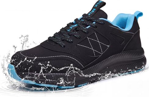 Wide Steel Toe Shoes for Women, Waterproof Non Slip Puncture Proof Lightweight Work Safety Sneakers for Industrial, Construction and Warehouse in Saudi Arabia