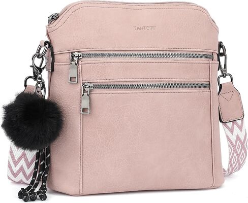 TANTOMI Crossbody Bags for Women Trendy Vegan Leather Purses Medium Hobo Shoulder Bag for Travel with Adjustable Wide Strap in Kuwait