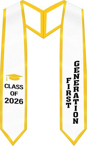 Romart Graduation Stole Class of 2026, Nurse, Student Athlete, First Generation, Valedictorian Graduation Sash for Women Men in Saudi Arabia