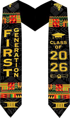 African American Graduation Stole 2026, Black Graduation Kente Sash, Nursing Stoles for Black Men Women Adults in Saudi Arabia