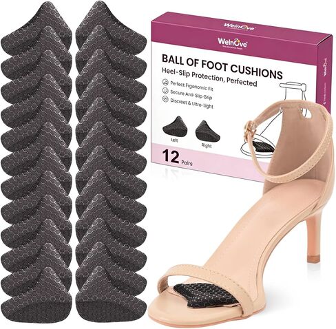 Anti Slip Foot Pads for High Heels - Heel Slip Stopper with Strong Adhesive Toe Grips, Slip Resistant Honeycomb Grip Stops Feet from Sliding Forward in Stiletto, Pumps & Slingbacks (6 Pairs) in Kuwait
