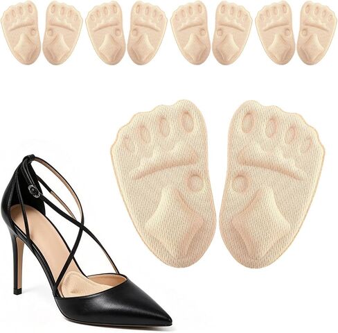 5Pcs Metatarsal Pads Women,Upgraded Breathable Shoe Inserts,Shoe Inserts for Women,Ball of Foot Cushions Relief and Comfort,Comfort Non-Slip Foot Pads,One Size Fits Any,Beige in Kuwait