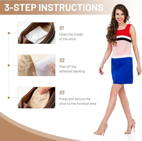 5Pcs Metatarsal Pads Women,Upgraded Breathable Shoe Inserts,Shoe Inserts for Women,Ball of Foot Cushions Relief and Comfort,Comfort Non-Slip Foot Pads,One Size Fits Any,Beige in Kuwait