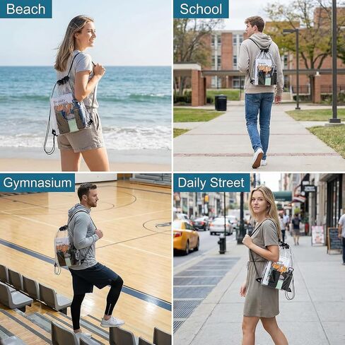 100 Pack Clear Drawstring Bags Bulk-Stadium Approved Clear Drawstring Backpacks for Men Women Gym Sport Event Gifts(100) in Saudi Arabia