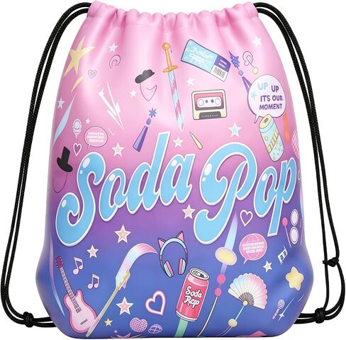 AICase for Kpop Merch Toys Gifts Soda pop Drawstring Bag Backpack Sports Gym Sackpack Tote Bag Shirt Hat Plush Costume Outfits String Bag for Demon Hunters Cosplay K pop Birthday Decorations in Kuwait