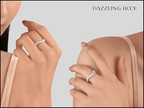 مجموعة Dazzlingrock 0.3tw 14k ألماس مستدير لذكرى الزفاف للنساء، حماية معززة 1/، ذهب أبيض خالص in Kuwait