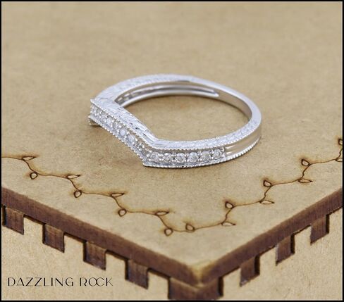 مجموعة Dazzlingrock 0.3tw 14k ألماس مستدير لذكرى الزفاف للنساء، حماية معززة 1/، ذهب أبيض خالص in Kuwait