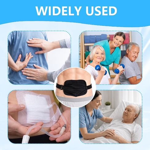 1PCS Peritoneal Dialysis Belt, Adjustable PD Catheter Holder, Feeding Tube Holder for Peg Tube, J-Tube, G Tube Accessories, Dialysis Patients for Sports and Nursing Supplies(Black) in Saudi Arabia