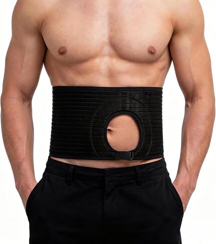 Adjustable Ostomy Belt for Men & Women-Stoma Support Belt with Customizable Opening for Colostomy, Ileostomy & Urostomy Bags,Abdominal Hernia Support Belt Post-Surgery Supplies(L) in Saudi Arabia