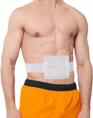 1 PCS Feeding Tube Belt, Peg Tube Holder Belt for Men and Women, Hidden and Comfortable G Tube Accessories Belt, G Tube Covers with Elastic Straps, Comfort Concealment Belt(White)(M) in Saudi Arabia