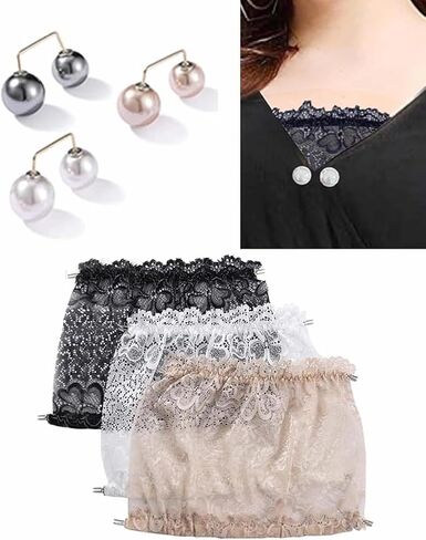 Low Neckline Inserts: Cami Secret Snap to Bra Modesty Panel & Clip On Cleavage Cover Up - Enhance Your Style Effortlessly in Kuwait