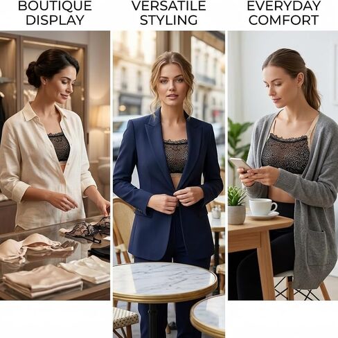 Low Neckline Inserts: Cami Secret Snap to Bra Modesty Panel & Clip On Cleavage Cover Up - Enhance Your Style Effortlessly in Kuwait