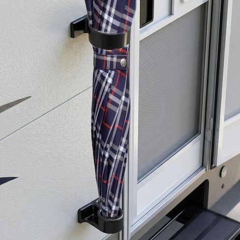 Wall-Mounted Umbrella Holder with Drip Tray - Self-Adhesive Design, Space-Saving Stand for Home, Camping, RV, Van, Includes Double-Sided Tape in Saudi Arabia