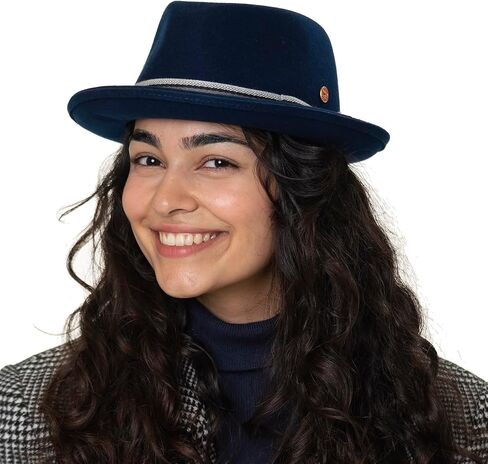 Mayser Samuel Fedora Wool Felt Hat Women/Men - Made in The EU in Saudi Arabia