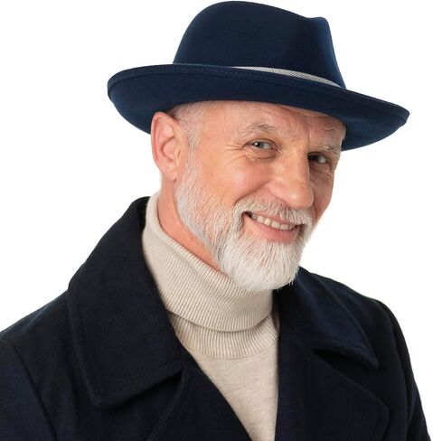 Mayser Samuel Fedora Wool Felt Hat Women/Men - Made in The EU in Saudi Arabia