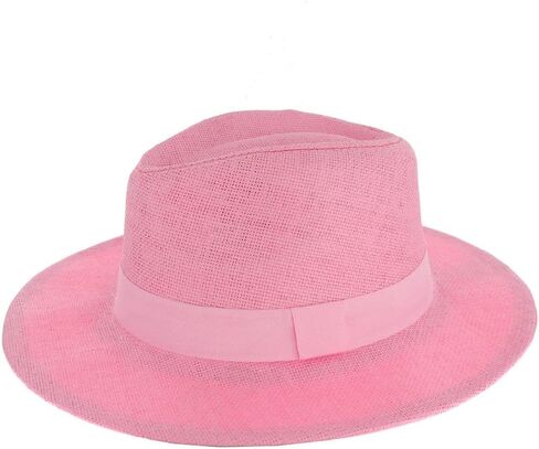 TOP HEADWEAR Womens Panama Upturn Paper Braid Wide Brim Fedora Hat in Kuwait
