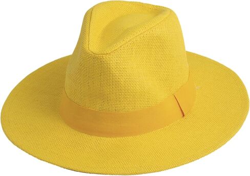 TOP HEADWEAR Womens Panama Upturn Paper Braid Wide Brim Fedora Hat in Kuwait