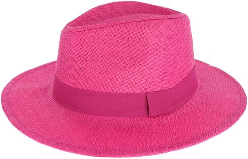 TOP HEADWEAR Womens Panama Upturn Paper Braid Wide Brim Fedora Hat in Kuwait