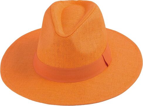 TOP HEADWEAR Womens Panama Upturn Paper Braid Wide Brim Fedora Hat in Kuwait