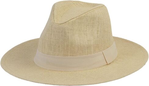 TOP HEADWEAR Womens Panama Upturn Paper Braid Wide Brim Fedora Hat in Kuwait