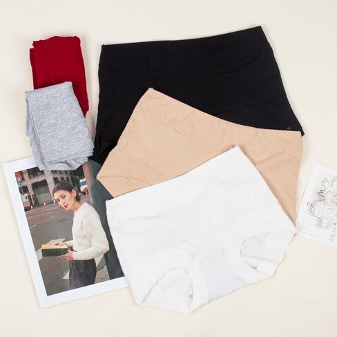 Women's Cotton Boyshorts 5-Pack Mid Rise Boxers Briefs Full Coverage Soft No-Roll Underwear (S-XXL) in Saudi Arabia