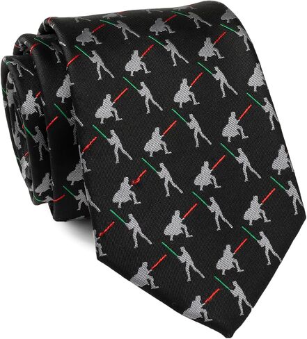 Cufflinks Inc. Vader v. Luke Battle Lightsaber Black Mens Tie in Kuwait
