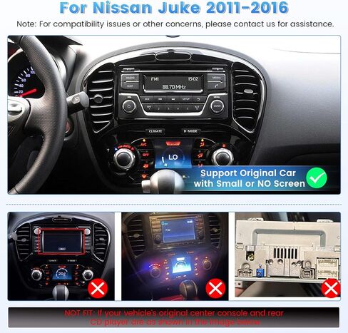 Roinvou [2G+64G] Car Radio for Nissan Juke 2011-2016 with Wireless Carplay/Android Auto, 9 Inch Android 13 IPS Touch Screen Car Stereo, Bluetooth, GPS Navi, WiFi, SWC, 28UI, DSP + Backup Camera in Kuwait