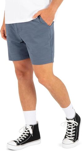 Hurley Men's Phantom 4-Way Stretch Walk Shorts, 7" Inseam 18" Outseam. Quick Dry, Elastic Waistband in Kuwait