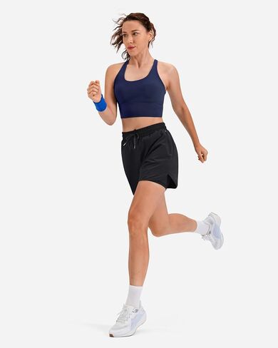 G Gradual 2 in 1 Running Shorts for Women 3"/5" High Waisted Athletic Gym Tennis Workout Shorts with Liner 2 Zipper Pockets in Kuwait