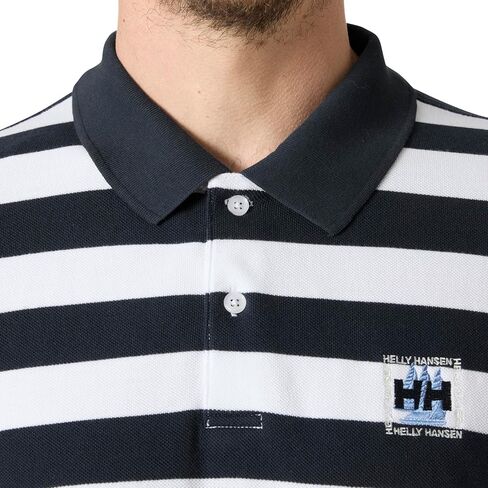 تي شيرت Helly Hansen رجالي برسومات Toulon، مقاس 598 Navy Yd Stripe، مقاس كبير in Kuwait