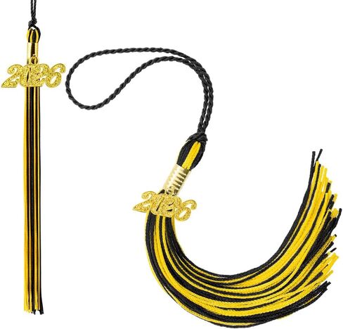 Graduation Tassel, Blue White Tassel Graduation 2026, 2 PCS 2026 Tassel, Academic Graduations Cap Tassels with 2026 Year Gold Date Charm for Graduations Cap Hat Decorations for Grad Party Ceremonies in Saudi Arabia