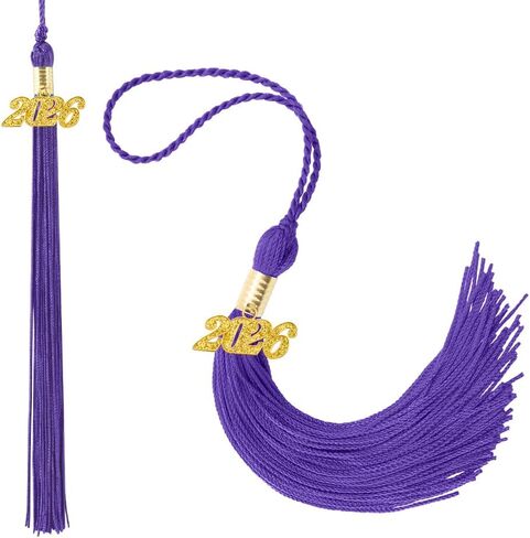 Graduation Tassel, Blue White Tassel Graduation 2026, 2 PCS 2026 Tassel, Academic Graduations Cap Tassels with 2026 Year Gold Date Charm for Graduations Cap Hat Decorations for Grad Party Ceremonies in Saudi Arabia