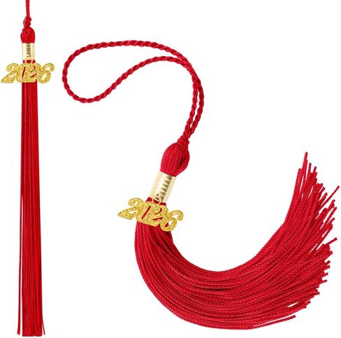 Graduation Tassel, Blue White Tassel Graduation 2026, 2 PCS 2026 Tassel, Academic Graduations Cap Tassels with 2026 Year Gold Date Charm for Graduations Cap Hat Decorations for Grad Party Ceremonies in Saudi Arabia