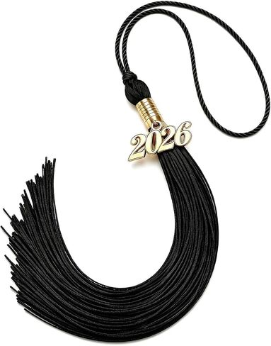 2026 Graduation Tassel Gold - Cap Tassel for Graduation Decoration Craft Accessory with Gold 2026 Tag and Hanging Cord Gift in Saudi Arabia
