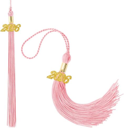 Graduation Tassel, Blue White Tassel Graduation 2026, 2 PCS 2026 Tassel, Academic Graduations Cap Tassels with 2026 Year Gold Date Charm for Graduations Cap Hat Decorations for Grad Party Ceremonies in Saudi Arabia