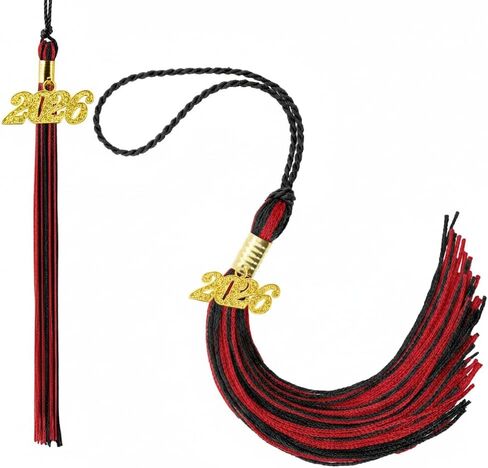 Graduation Tassel, Blue White Tassel Graduation 2026, 2 PCS 2026 Tassel, Academic Graduations Cap Tassels with 2026 Year Gold Date Charm for Graduations Cap Hat Decorations for Grad Party Ceremonies in Saudi Arabia
