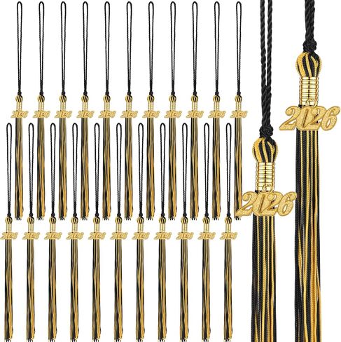 1 Pack 2026 Graduation Tassels, Gold Academic Graduation Cap Hat Tassel with Gold Charm, Tassels Memorial Grad Cords Class of 2026 College High School for Graduation Ceremonies Accessories in Saudi Arabia