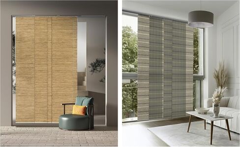 Two-Room Refresh Bundle - Mayonaka + God Rays Sliding Panel Track Blinds, Set of 2 for Living Room, Bedroom, Patio Doors in Saudi Arabia