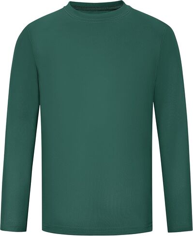 Runhit Boys and Girls Long Sleeve Athletic Shirts Kids UPF 50+ Rash Guard Shirts with Moisture Wicking in Kuwait