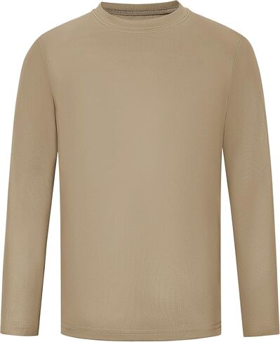 Runhit Boys and Girls Long Sleeve Athletic Shirts Kids UPF 50+ Rash Guard Shirts with Moisture Wicking in Kuwait