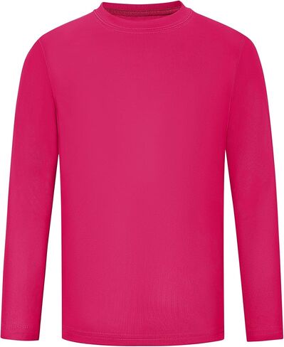 Runhit Boys and Girls Long Sleeve Athletic Shirts Kids UPF 50+ Rash Guard Shirts with Moisture Wicking in Kuwait