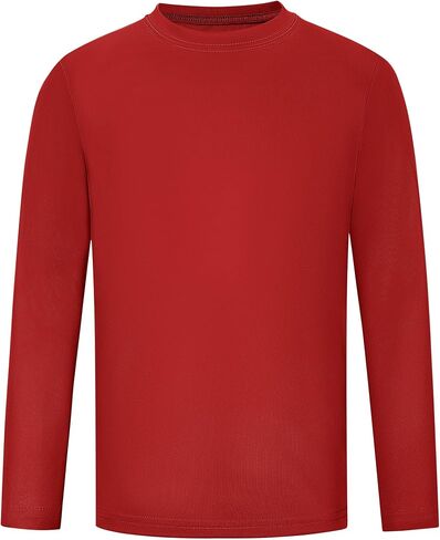 Runhit Boys and Girls Long Sleeve Athletic Shirts Kids UPF 50+ Rash Guard Shirts with Moisture Wicking in Kuwait