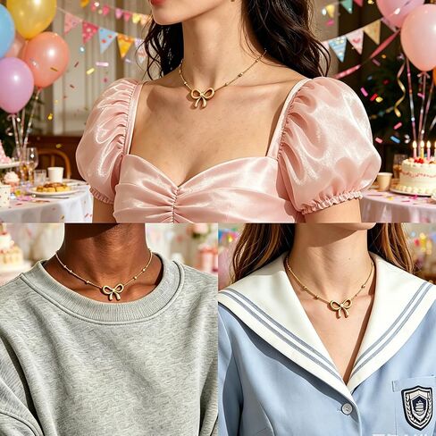13th Birthday Gifts for Girls - Gold Bow Necklace with Encouragement Card, Cute Dainty Bow Pendant Jewelry, Meaningful Birthday Gift for Teen Girls Daughter Granddaughter Niece in Saudi Arabia
