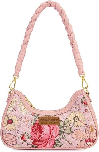 Wrangler Vintage Floral Print Hobo Bag Braided Handle Shoulder Bag for Women in Kuwait