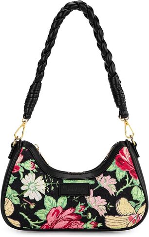 Wrangler Vintage Floral Print Hobo Bag Braided Handle Shoulder Bag for Women in Kuwait